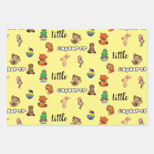 Papel de envolver sábana plana Little Explorer