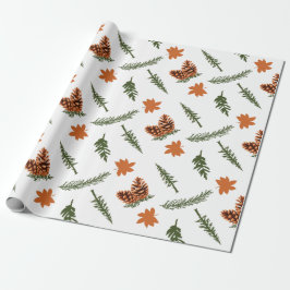 Papel de envolver sin soldadura de hojas de otoño