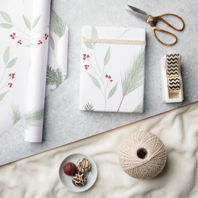 Papel de envolver verde para Navidades elegantes (Artesanía)