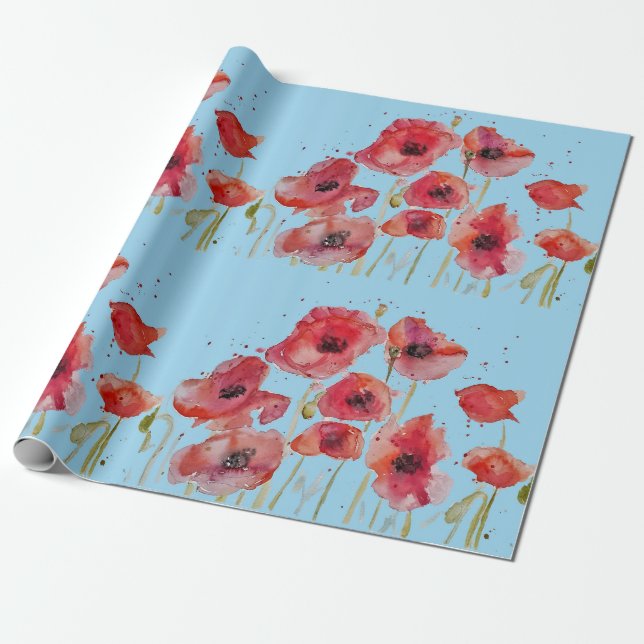 Papel de envolvimiento acuarela Fiesta de disquete (Desenrollado)