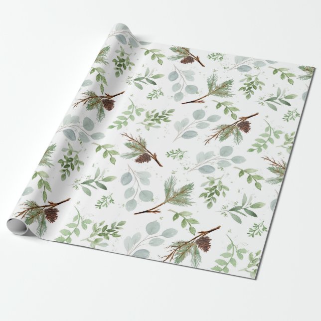Papel de envolvimiento acuático de pino y eucalipt (Desenrollado)