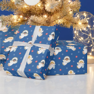 Papel de envolvimiento Angel Navidades Retro