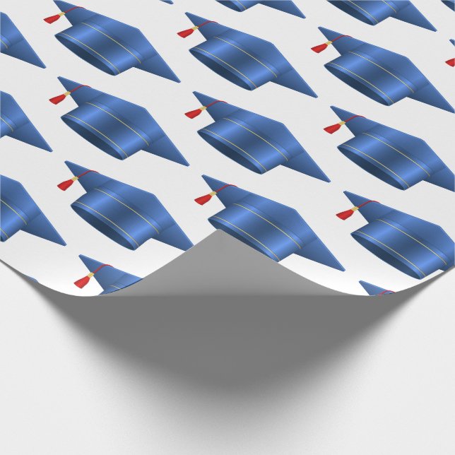 Papel de envolvimiento azul de la clase de la tapa (Esquina)