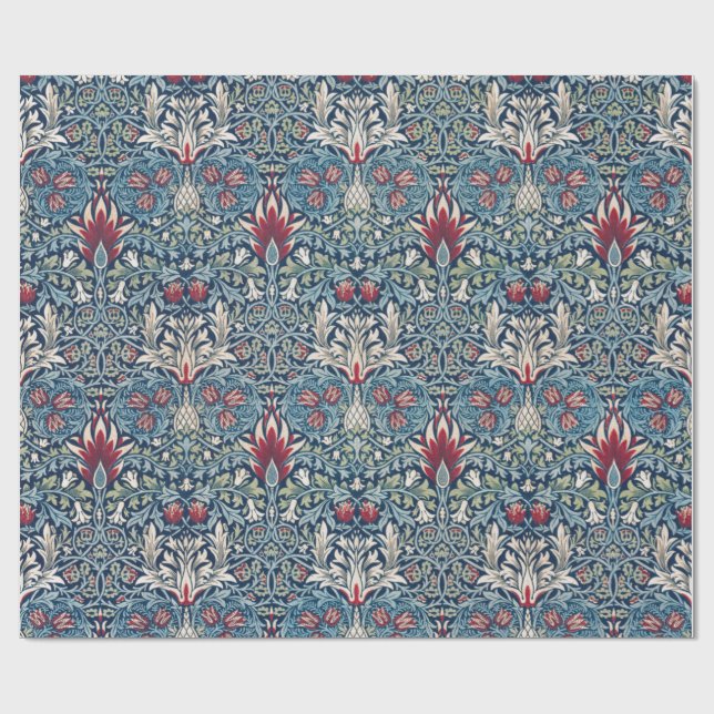 Papel de envolvimiento AZUL de William Morris (Superficie plana)