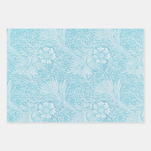 Papel de envolvimiento azul estilo William Morris