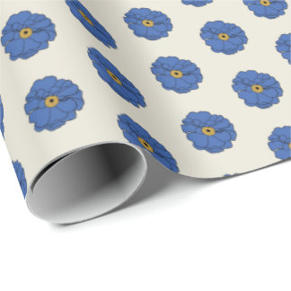 Papel de envolvimiento azul Groovy