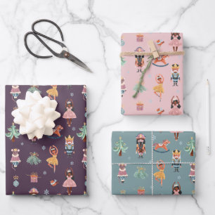 Papel de envolvimiento azul morado rosado de nutcr