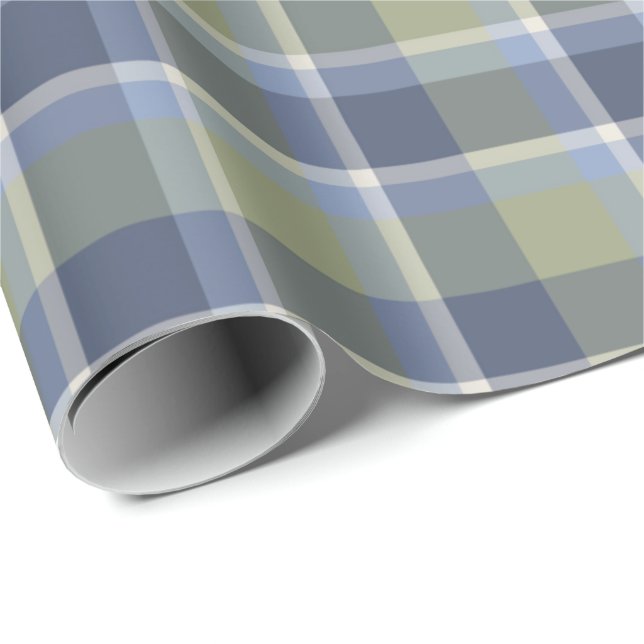 Papel de envolvimiento azul y verde (Esquina del rollo)