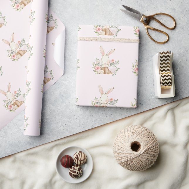Papel de envolvimiento Baby Shower para bebé conej (Artesanía)