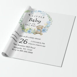 Papel de envolvimiento Baby Shower para oseznos de