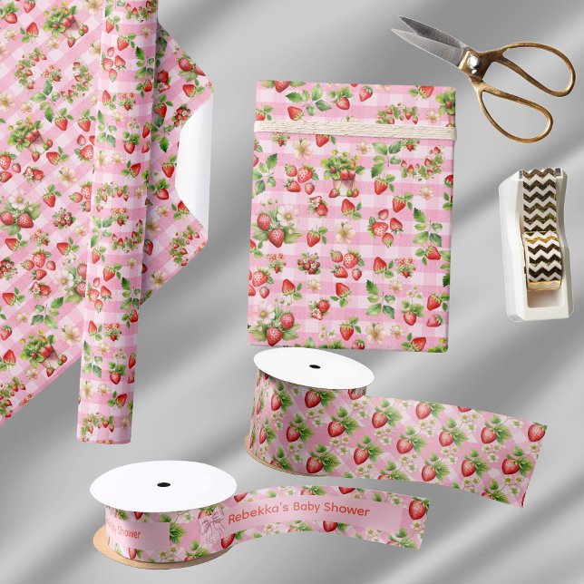 Papel de envolvimiento Berry Sweet Pink Gingham (Subido por el creador)