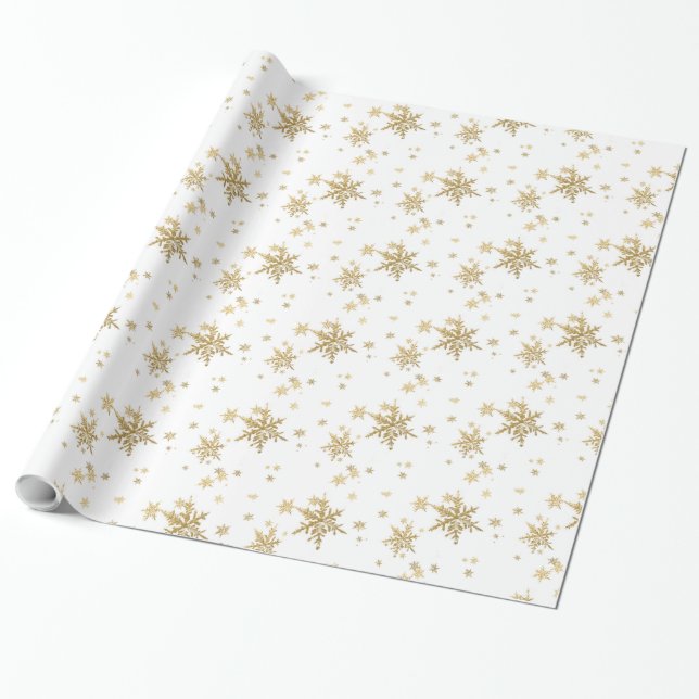 Papel de envolvimiento blanco de copos de nieve de (Desenrollado)