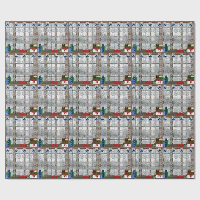 Papel de envolvimiento blanco de Winter Magic (Superficie plana)