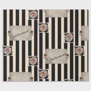 Papel de envolvimiento brillante banda beige que t