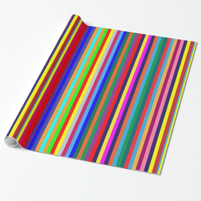 Papel de envolvimiento brillante banda colorida (Desenrollado)