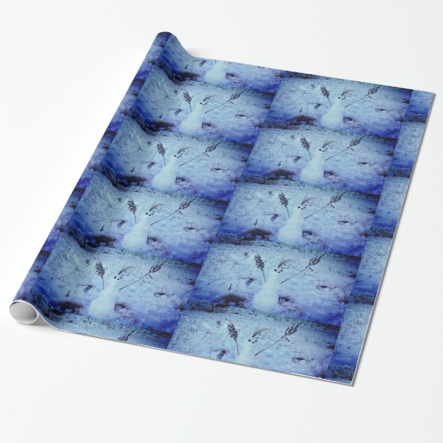 Papel de envolvimiento brillante de foto de Snowma (Desenrollado)