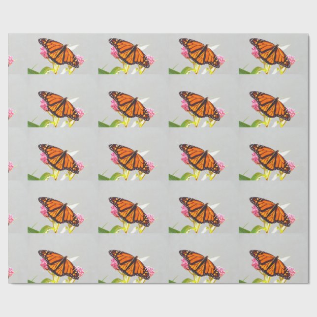 Papel de envolvimiento brillante de mariposa (Superficie plana)