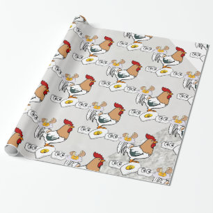 Papel de envolvimiento brillante, huevos de pollo