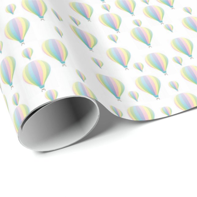 Papel de envolvimiento brillante Pastel Paracaídas (Esquina del rollo)