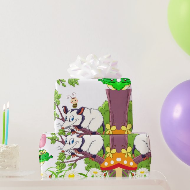 Papel de envolvimiento brillante, rana de yeso de  (Regalos de fiesta)