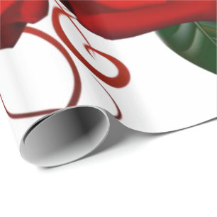 Papel de envolvimiento brillante Rosa Roja