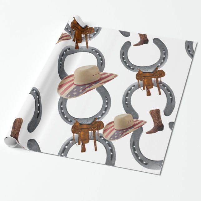 Papel de envolvimiento brillante, zapato de caball (Desenrollado)