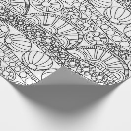 Papel de envolvimiento - Círculos de garrapatas B/