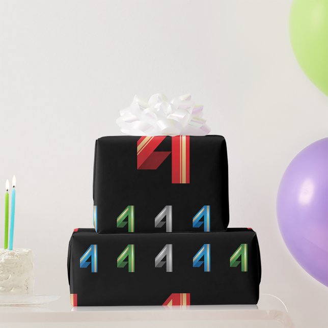 Papel de envolvimiento colorido número cuatro (Subido por el creador)