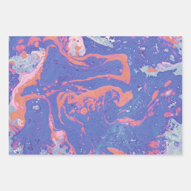 Papel de envolvimiento con patrón creativo acuarel (Anverso)