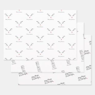 Papel de envolvimiento con temas de Rudolph