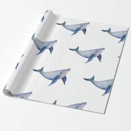 Papel de envolvimiento con temática de ballena bla