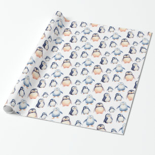 Papel de envolvimiento con temática penguin Winter