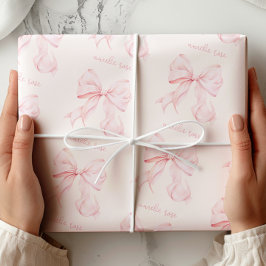 Papel de envolvimiento Coquette Pink Bow