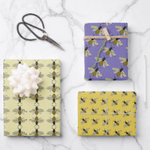 Papel de envolvimiento de abejas