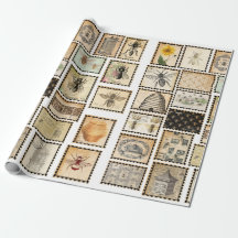 Papel de envolvimiento de abejas vintage