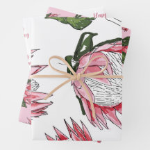 Papel de envolvimiento de acuarela de color rosa P