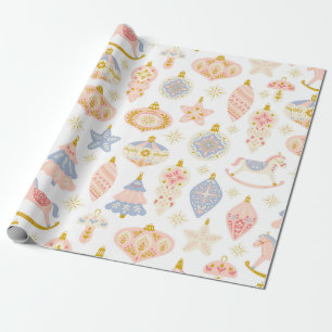 Papel de envolvimiento de adornos de Navidad de Pa