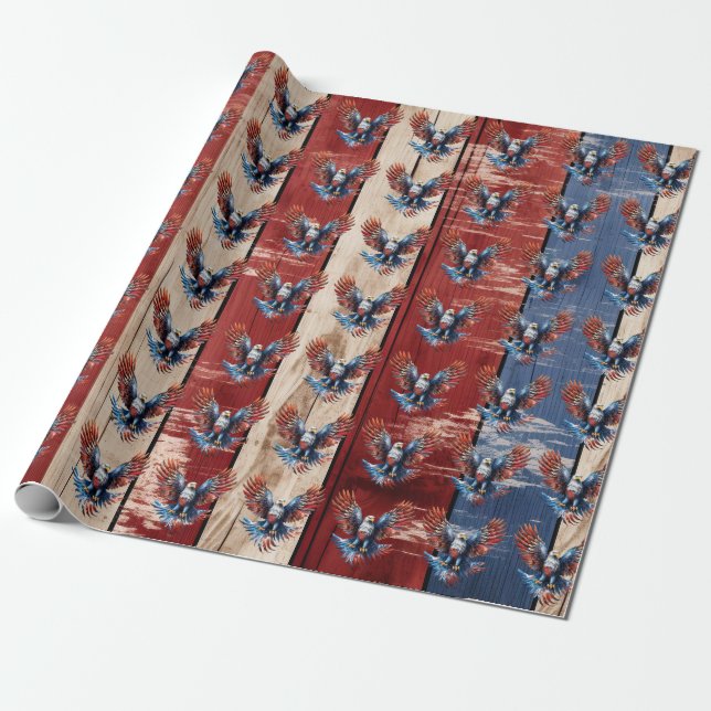 Papel de envolvimiento de águila patriótica (Desenrollado)