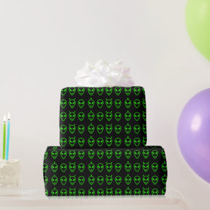 Papel de envolvimiento de Alienígenas verdes neone