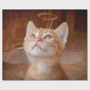 Papel de envolvimiento de Angel Cat