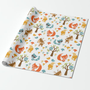 Papel de envolvimiento de animales de bosque