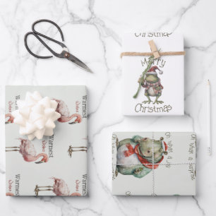 Papel de envolvimiento de animales Hoja plana de 3