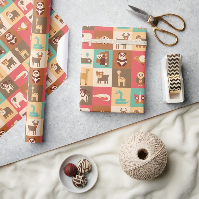 Papel de envolvimiento de animales salvajes (Artesanía)