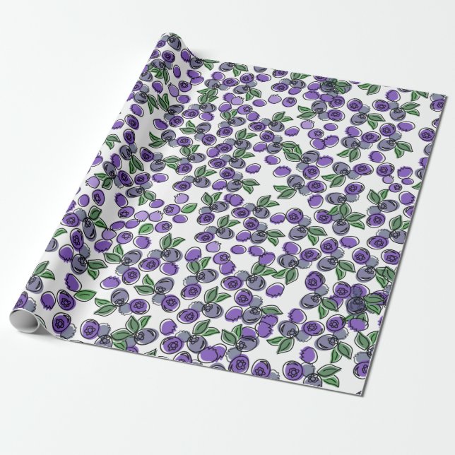 Papel de envolvimiento de arándanos (Desenrollado)
