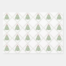 Papel de envolvimiento de árbol de Navidad absurdo
