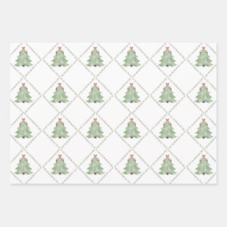 Papel de envolvimiento de árbol de Navidad absurdo