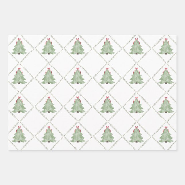 Papel de envolvimiento de árbol de Navidad absurdo (Anverso)