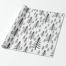 Papel de envolvimiento de árbol de Navidad minimal