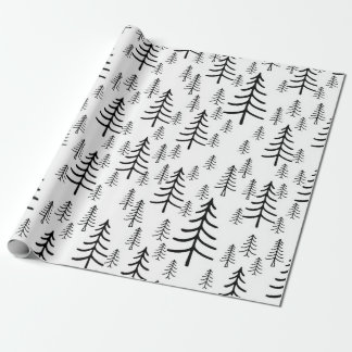 Papel de envolvimiento de árbol de Navidad minimal