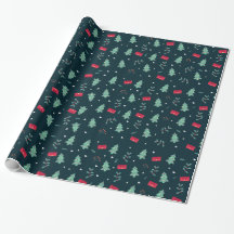 Papel de envolvimiento de árboles de Navidad